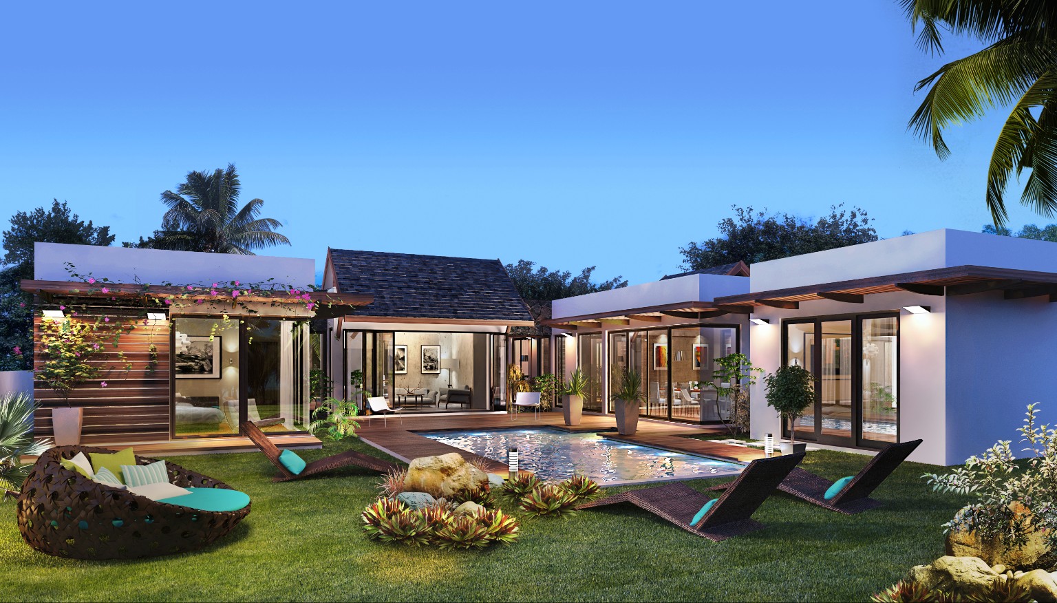 Grand Baie – Villas de luxe de 4 chambres — vue 2